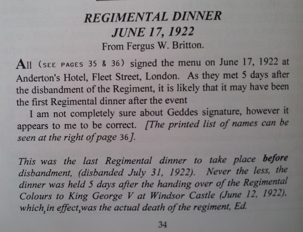 REGIMENTAL DINNER 1922 (2)