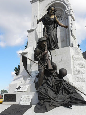 Portuguese memorial close up