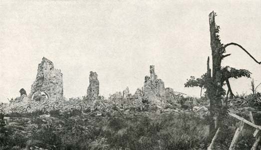 Locon town photo devastated during battles of 1918