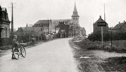 Locon church rebuilt after WW1
