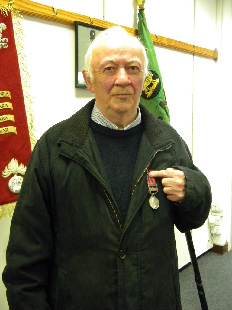 Mr John Shea with his Grandfather's Burma Medal