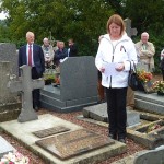 Secretary of The RMFA speaking at the grave of Mr Vincent Chalandre