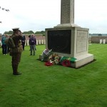 A member of The 10th Essex Regiment Group who laid a wreath