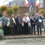 Prof. Hedley Malloch speaking after the presentation of RMF shields to The Chalandre and Logez families