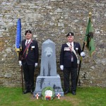 John Duggan and Martin Foley with the RMF Association Colours and the Colours of the RMF Old Comrades Association