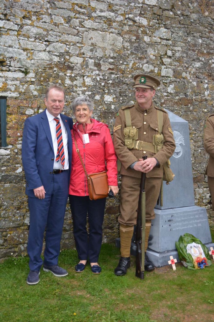 Dr Hedley Malloch with his wife and Brian Kenny GWS