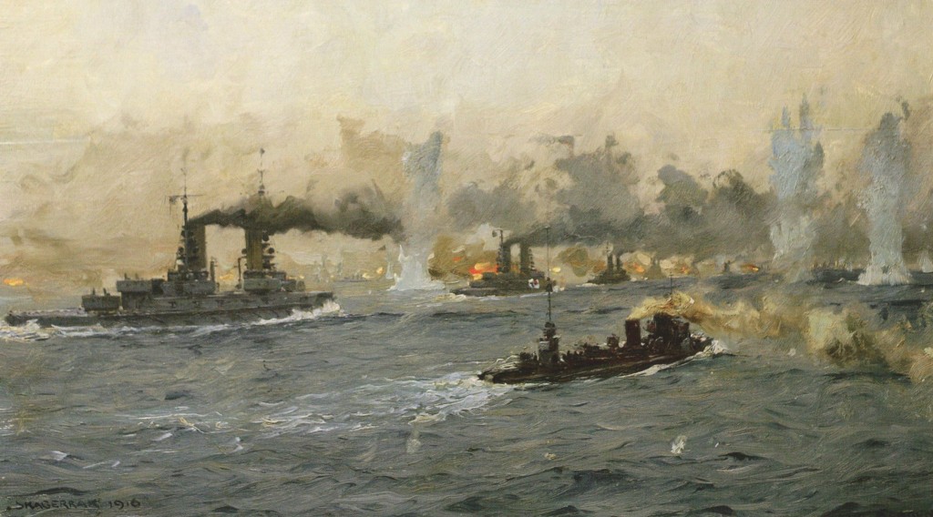 German-line-of-Battleships-at-Jutland-1916-by-Carl-Bergen