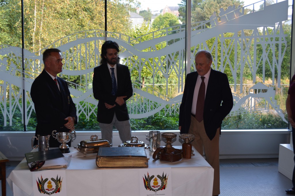 Col Mike Dudding speaking at Cork Public Museum at the occasion of his donation of artifacts of Capt. J. Jordeson. Also pictured are Adrian Foley RMFA and Mr Dan Breen who is the acting curator at the mmuseum