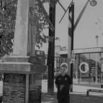 Vice Chairman RMFA, Adrian Foley at the War Memorial.